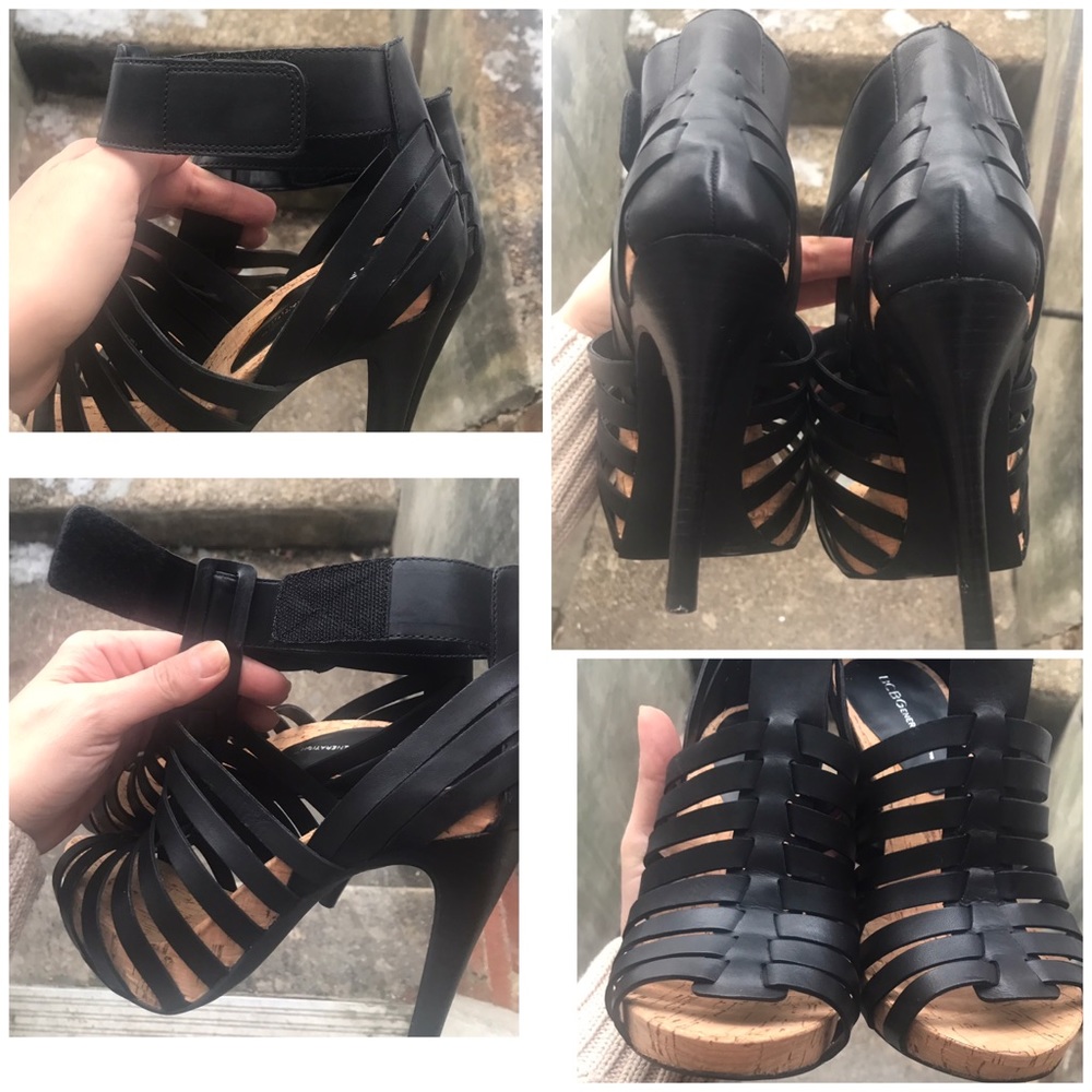 BCBG Caged & Cork Heels - Picture 2 of 5